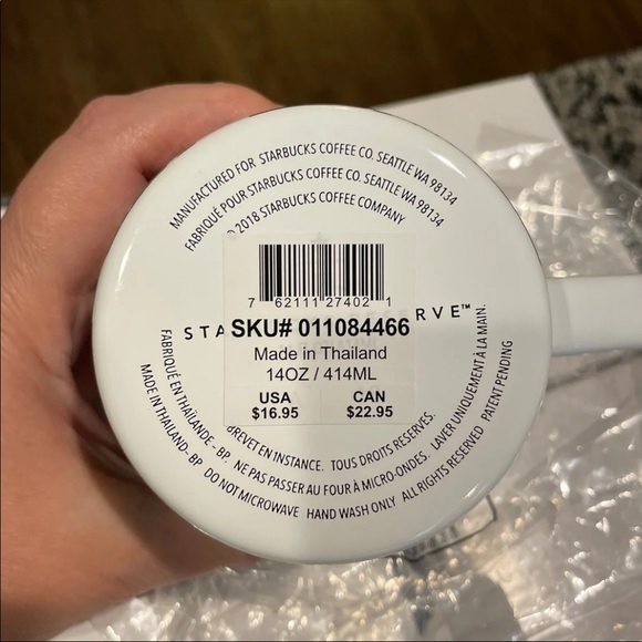 Starbucks Metal Mugs 14 Oz Reserve Botanic Blue 4 - Picture 3 of 5